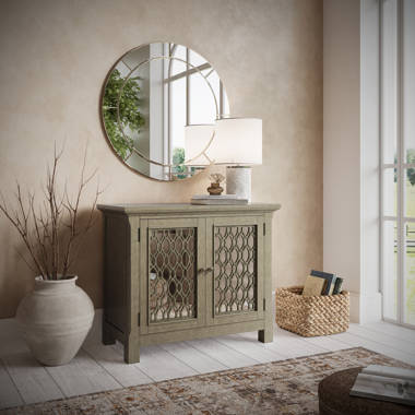 Accent cabinet deals with mirror doors